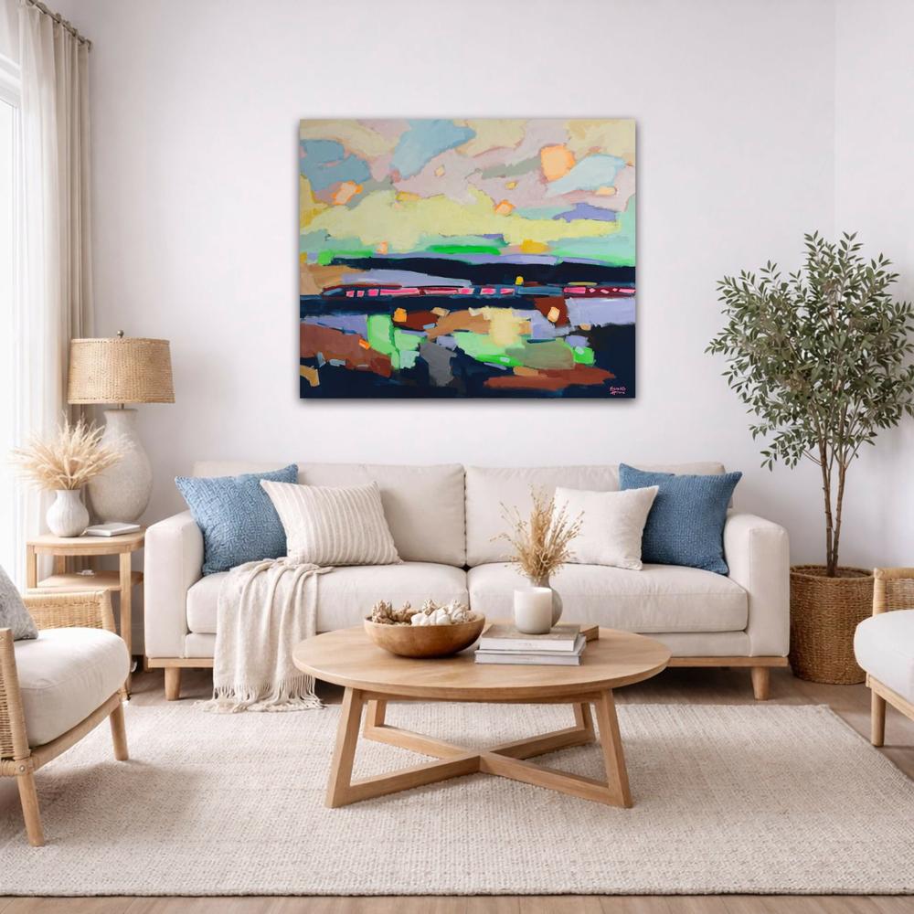 Bullet Train , Original Artwork-by-Meredith Howse-original art-Gioia