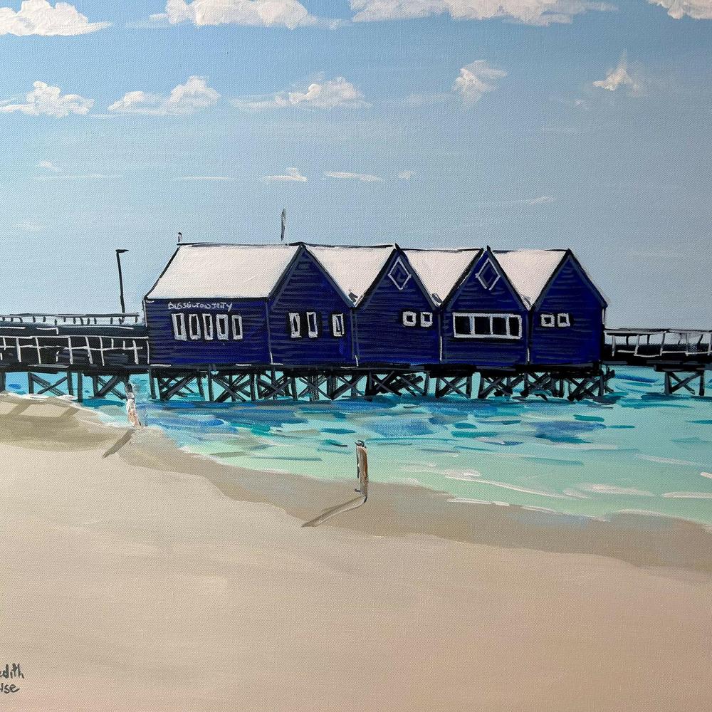Busselton, Western Australia, Original Hand-Painted Canvas By Meredith Howse-by-Meredith Howse-original art-Gioia