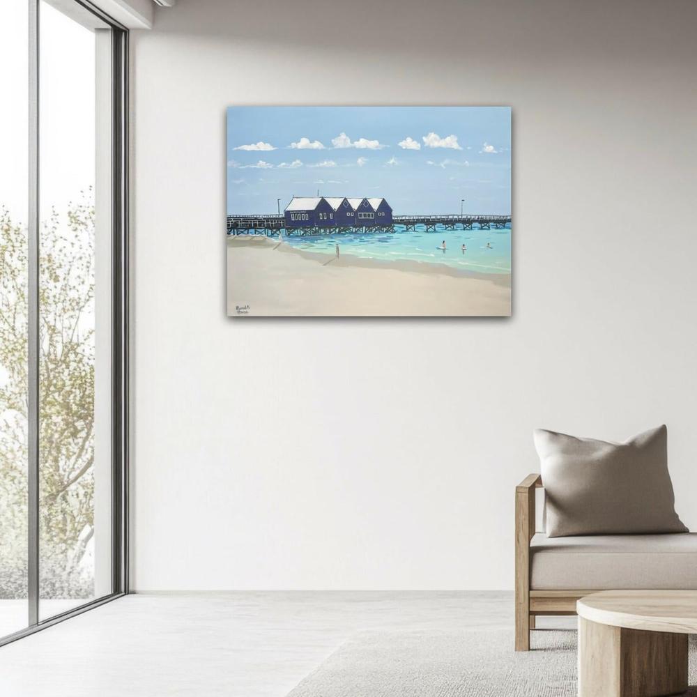 Busselton, Western Australia, Original Hand-Painted Canvas By Meredith Howse-by-Meredith Howse-original art-Gioia