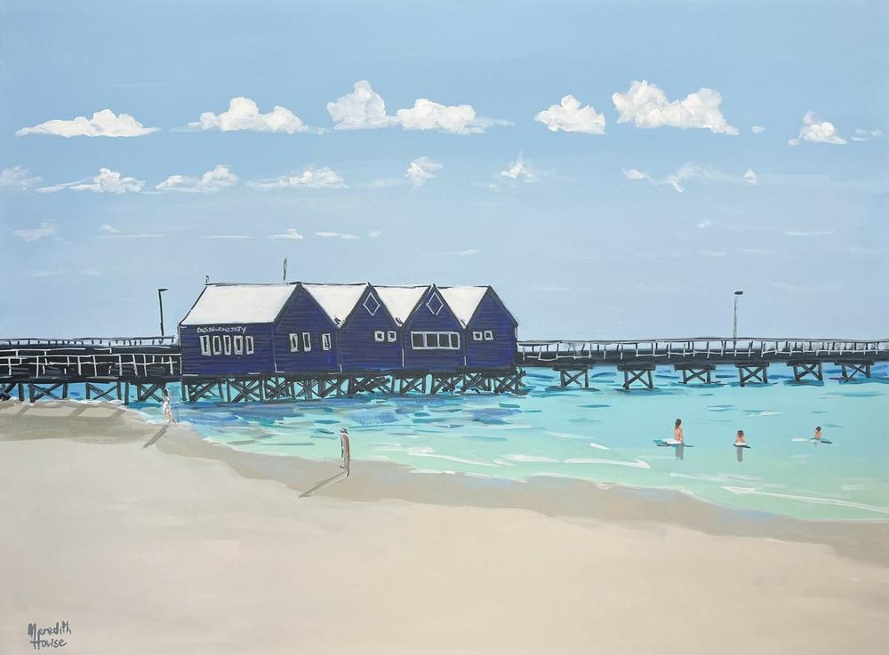 Busselton, Western Australia, Original Hand-Painted Canvas By Meredith Howse-by-Meredith Howse-original art-Gioia