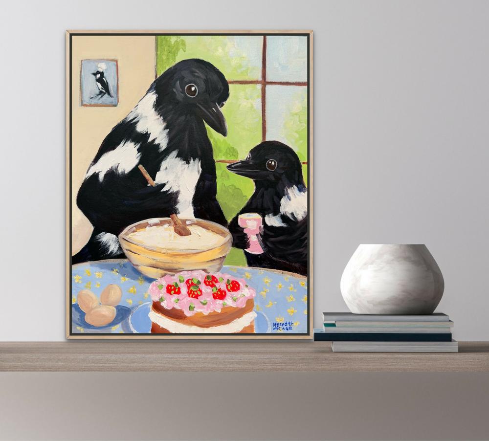 Cake with Mum-by-Meredith Howse-original art-Gioia