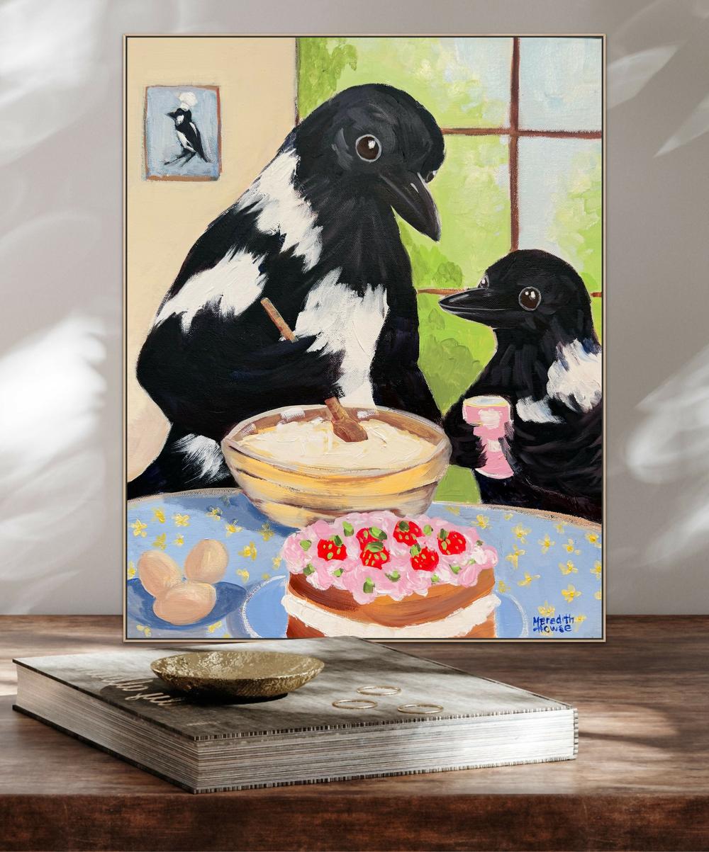 Cake with Mum-by-Meredith Howse-original art-Gioia