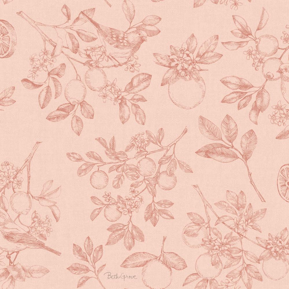 Citrus Wings Pattern IIF-wallpaper-eco-friendly-easy-removal-Beth Grove-1