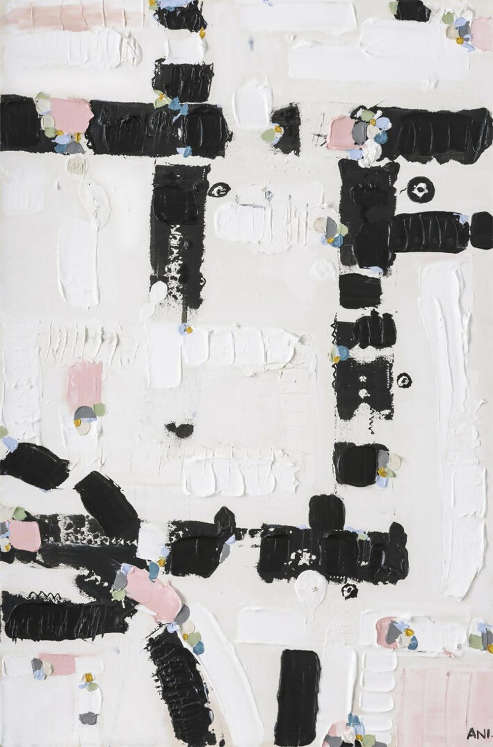 City Lights 2, Original Hand-Painted Canvas By Ani Ipradjian-by-Ani Ipradjian-original art-Gioia