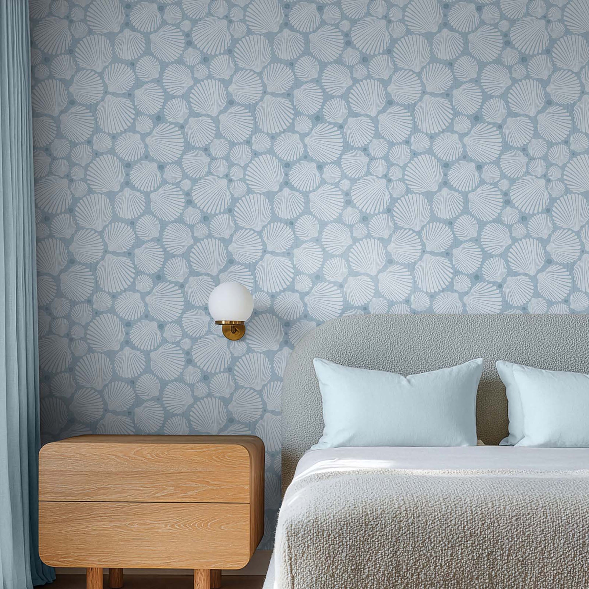 Coastal Blue Scallops-wallpaper-eco-friendly-easy-removal-Gioia Wall Art-2