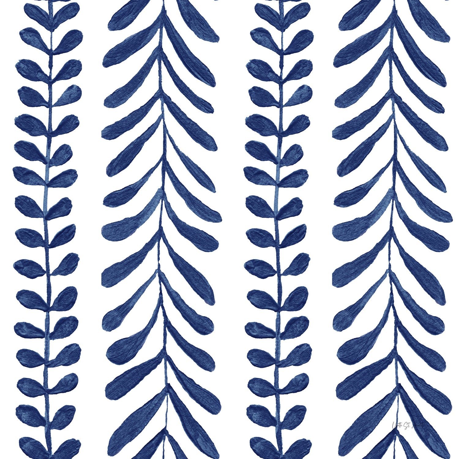Coastal Chinoiserie Pattern, Wallpaper