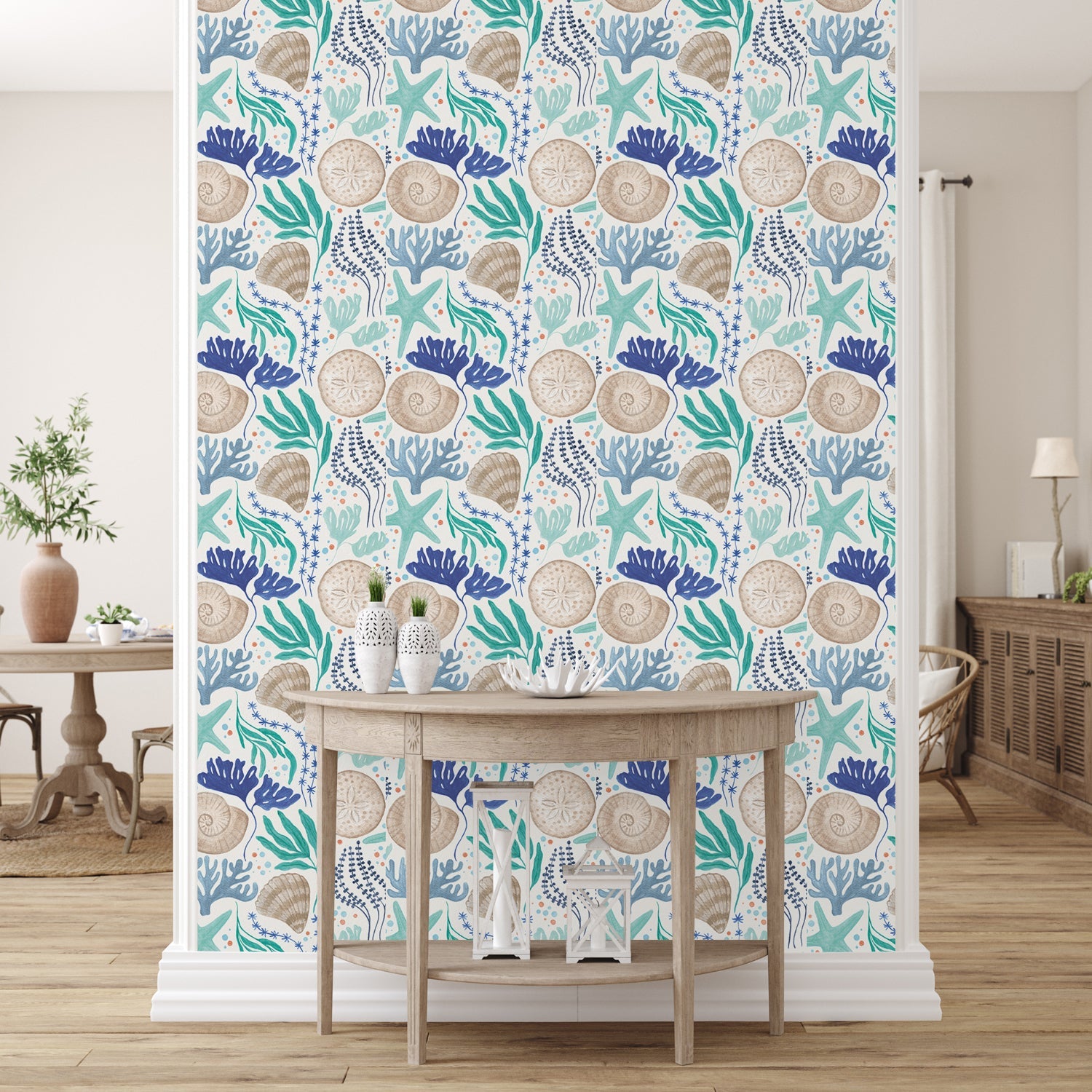 Coastal Currents Pattern, Style A, Wallpaper