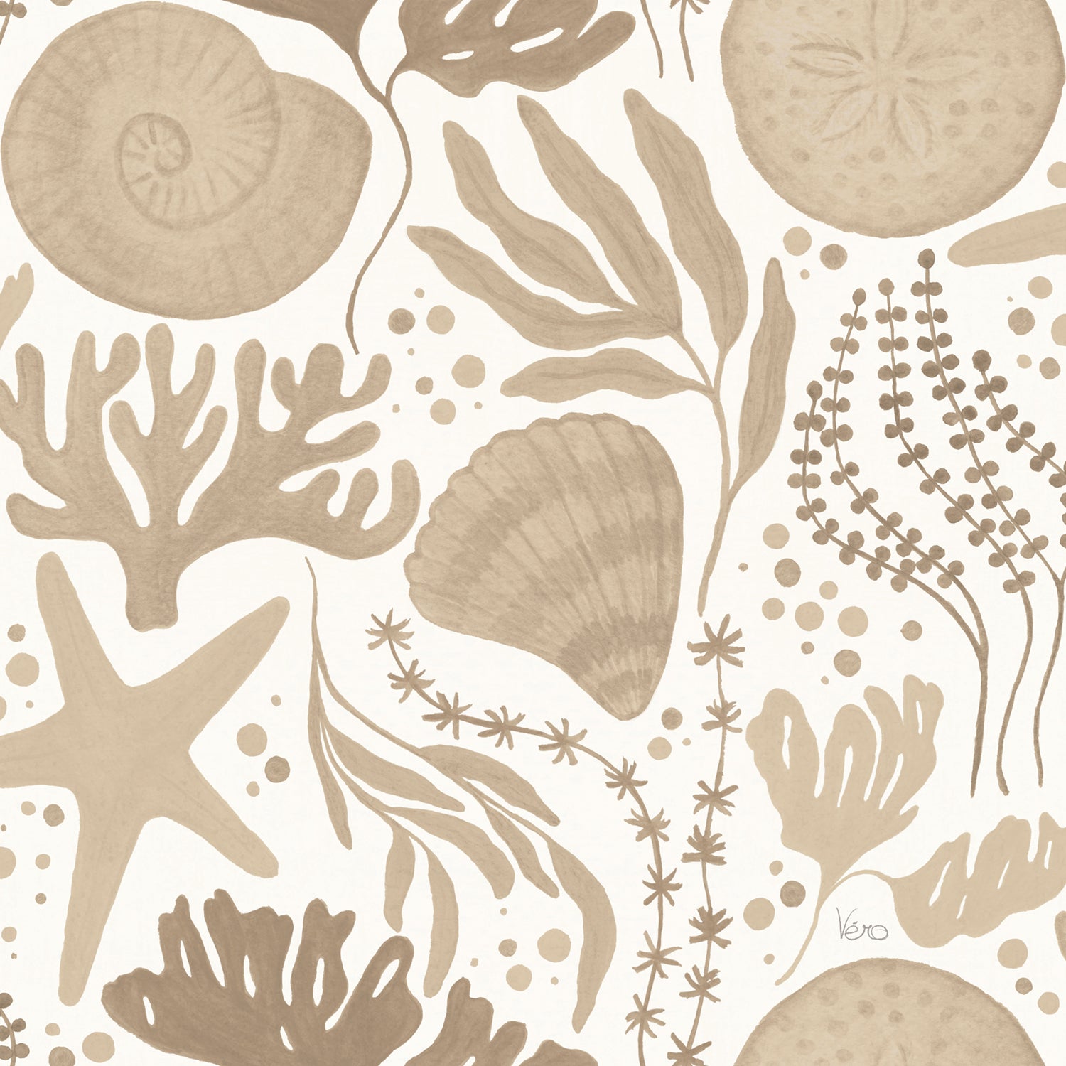 Coastal Currents Pattern, Style B, Wallpaper Eco-friendly Peel & Stick