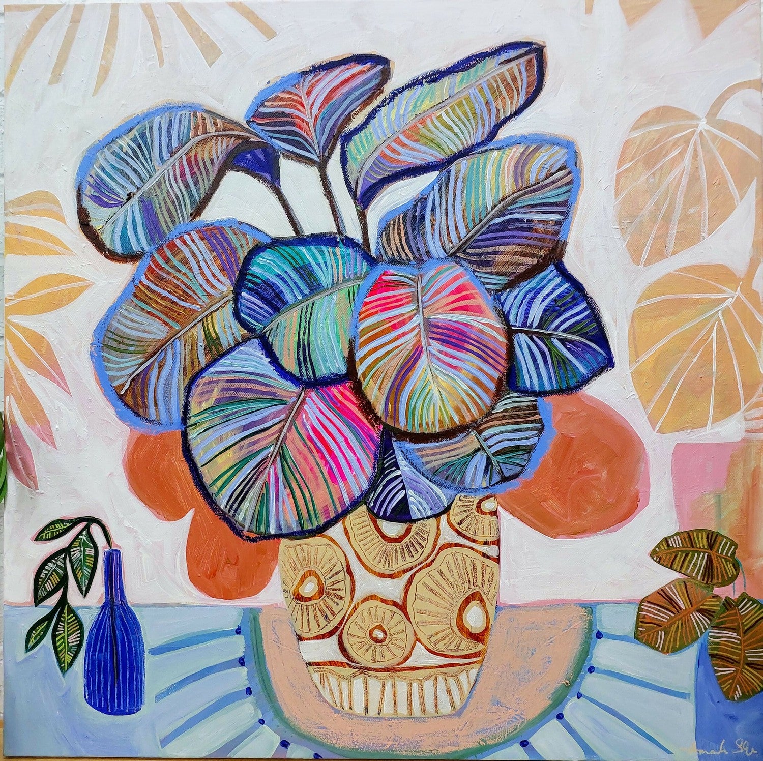 Colourful Kind, Original Hand-Painted Canvas By Amanda Skye-by-Amanda Skye-original art-Gioia