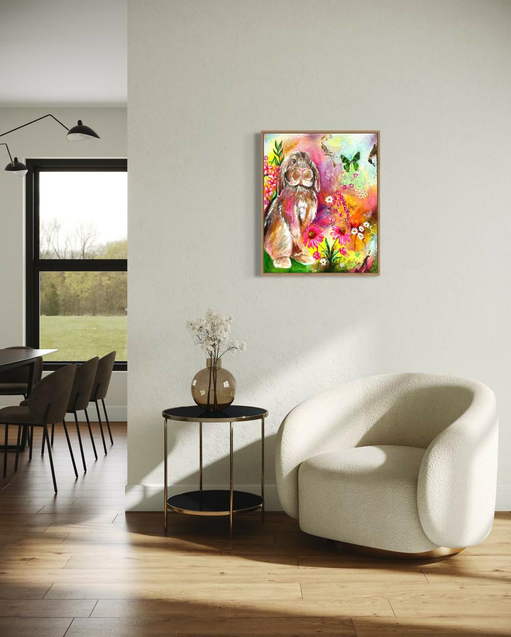 Cottontail Dreams , Original Artwork-by-Emily Birdsey Fine Art-original art-Gioia