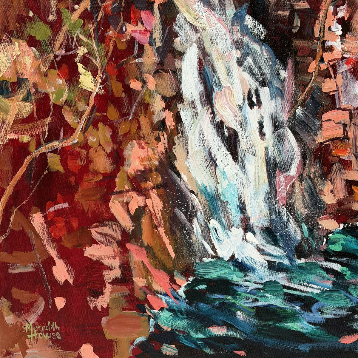 Florence Falls Litchfield National Park. Original hand-painted artwork by Meredith Howse.