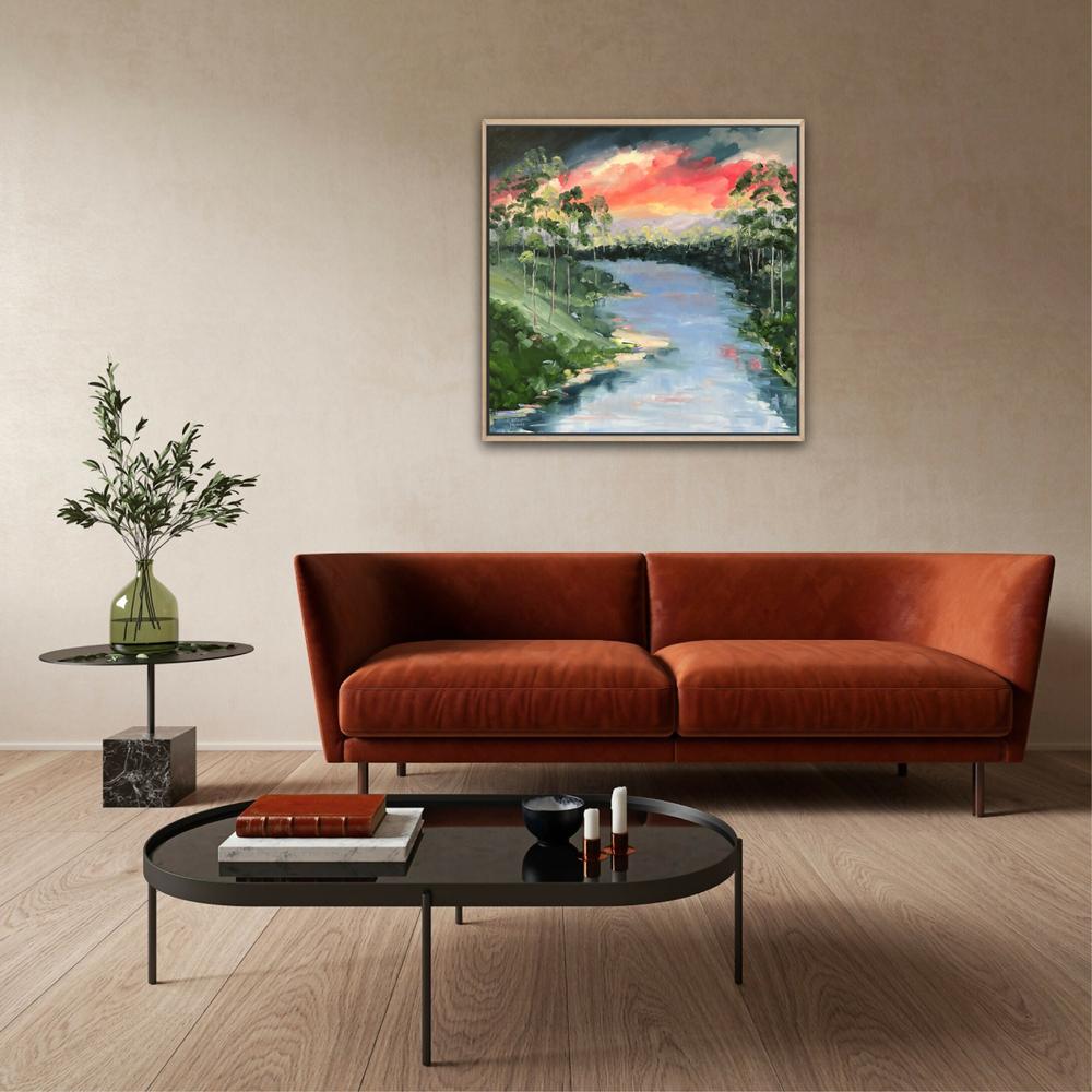 Dancing Light over Little Yabba. Original hand-painted artwork.-by-Meredith Howse-original art-Gioia