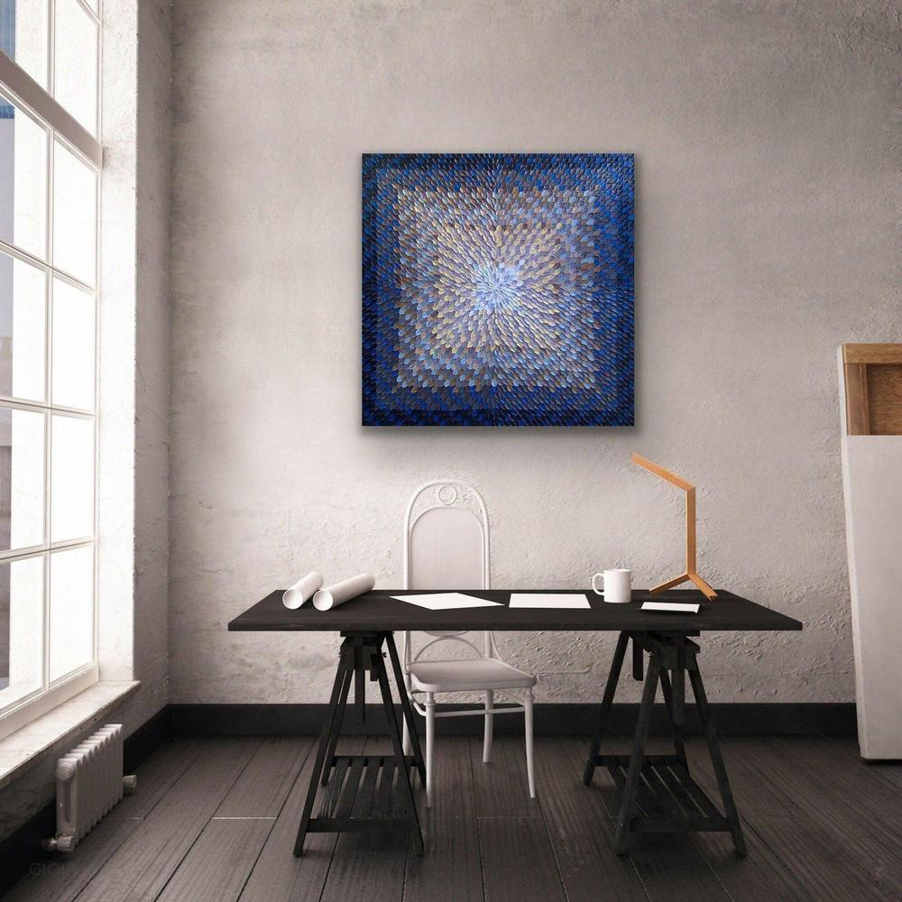 Dark Nights I, Acrylic on Canvas, 91.4x91.4cm, By Guzaliya Xavier , Original Artwork-by-Guzaliya Xavier-original art-Gioia