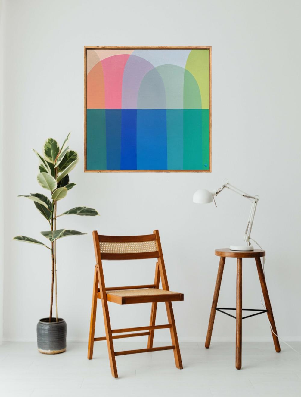 Daydreaming, Original Hand-Painted Canvas by Charlotte De Pace-by-Charlotte De Pace-original art-Gioia