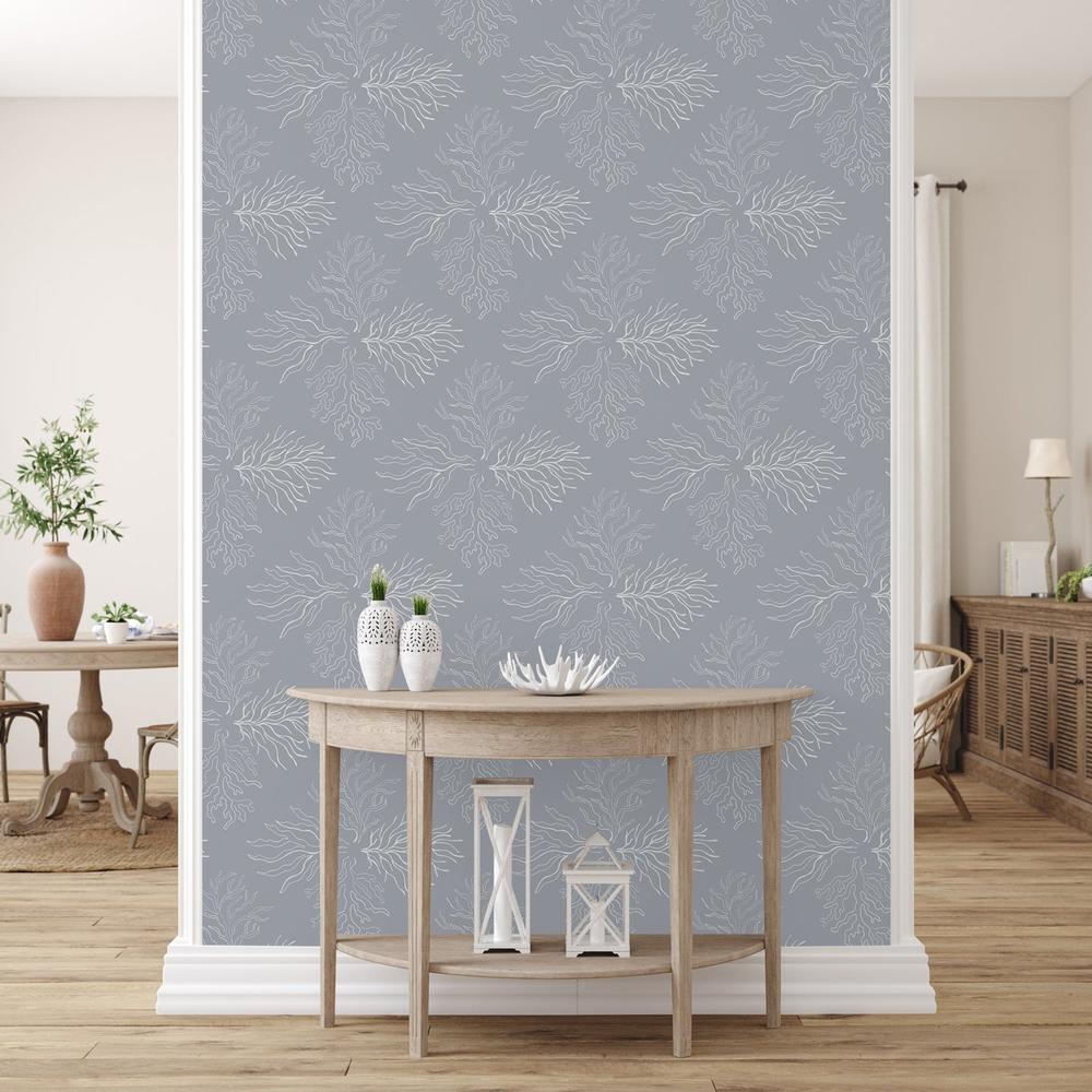 Delicate Coastline Pattern I, Style B, Wallpaper