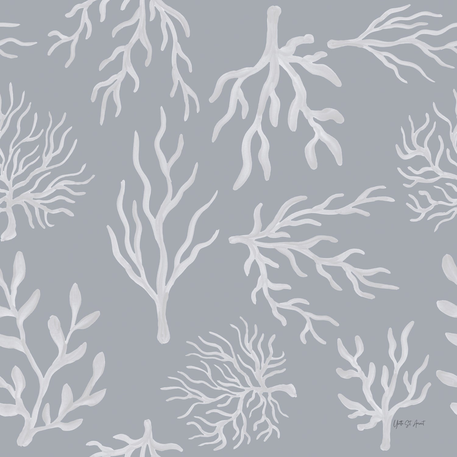 Delicate Coastline Pattern II, Style B, Wallpaper