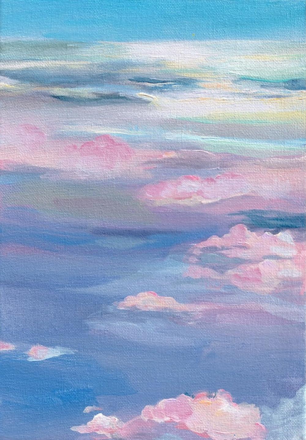 Dinner Above the Clouds-by-Alice Kwan-original art-Gioia