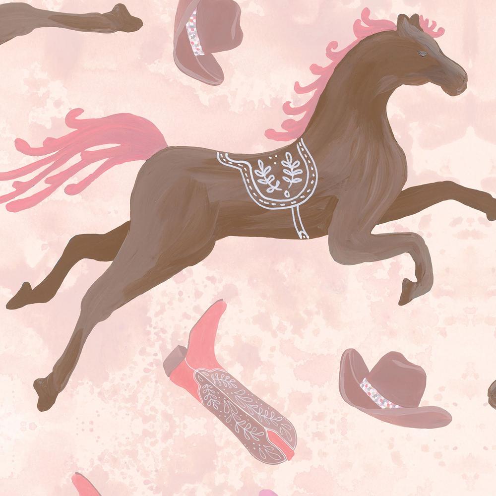 Disco Cowgirl Pattern IIIB-wallpaper-eco-friendly-easy-removal-Yvette St. Amant-3