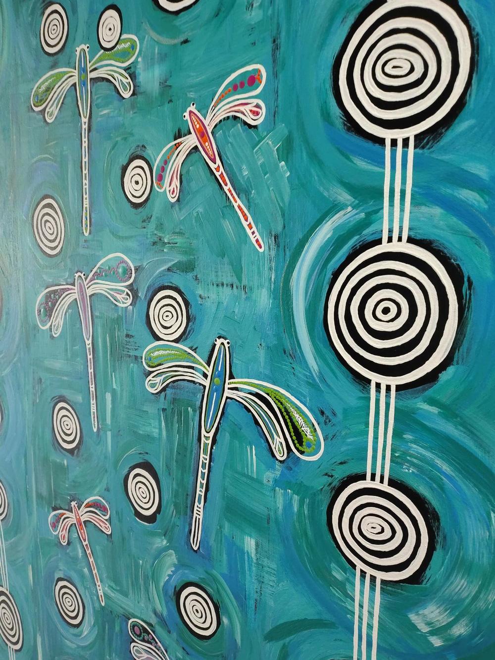 Dragonfly mob flying on long travels over deep water , Original Artwork-by-Emma Rigney-original art-Gioia
