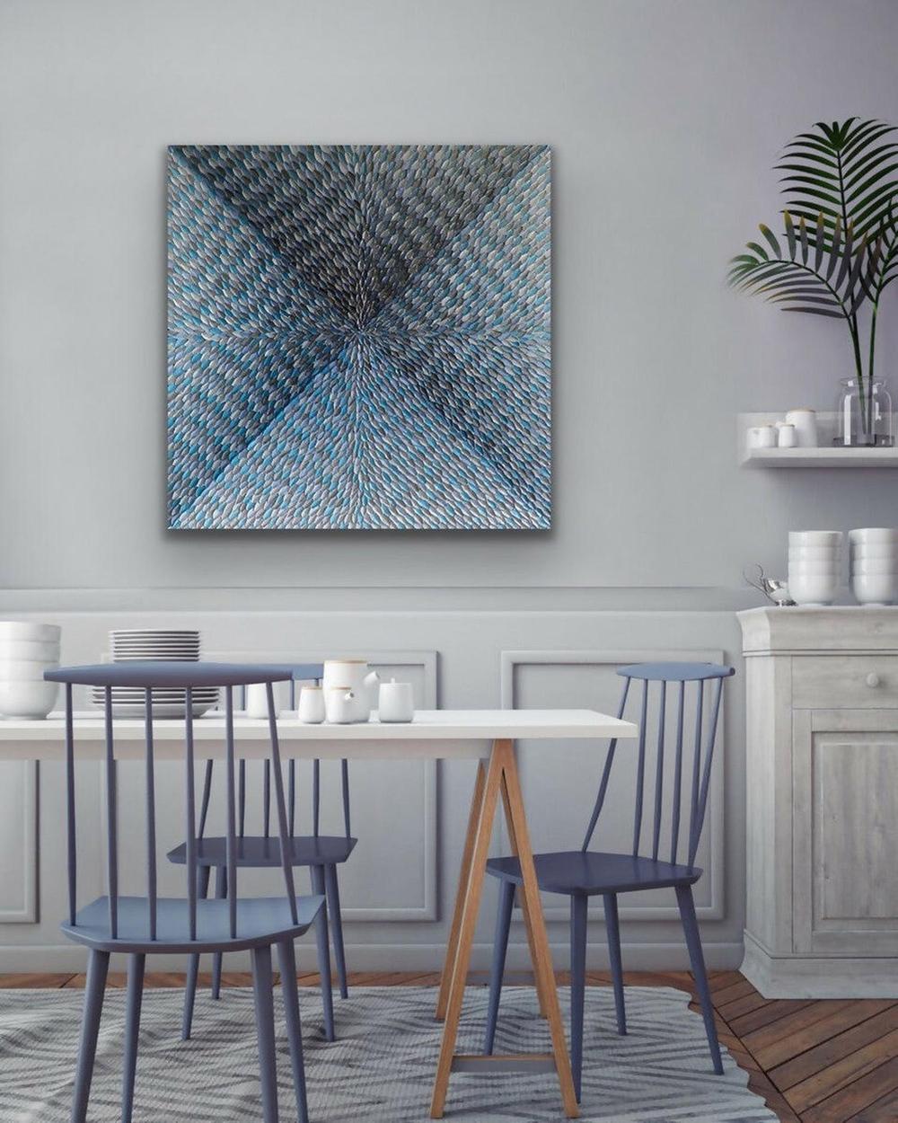 Dusk, Acrylic on Canvas,, 91.4x91.4cm by Guzaliya Xavier , Original Artwork-by-Guzaliya Xavier-original art-Gioia