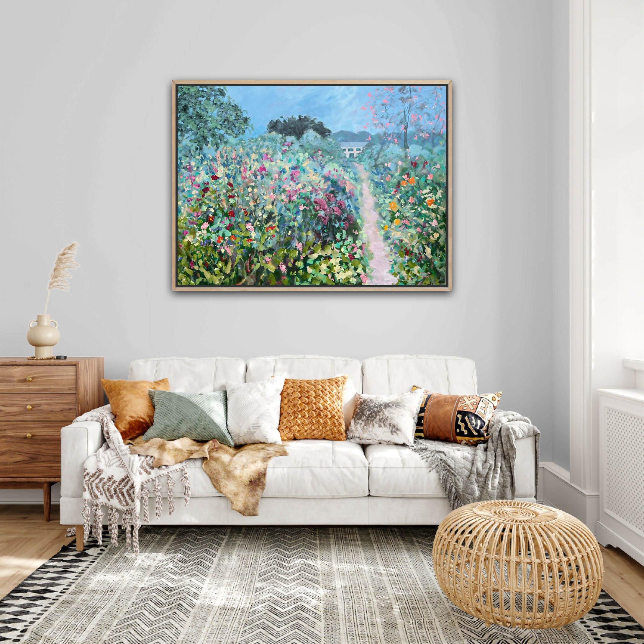 Giverny Flower Path , Original Artwork