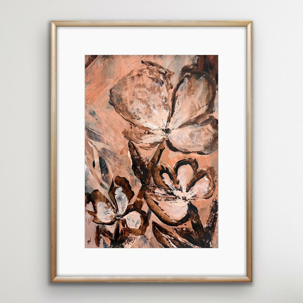 Earthen Blooming-by-Carrie Welsh-original art-Gioia