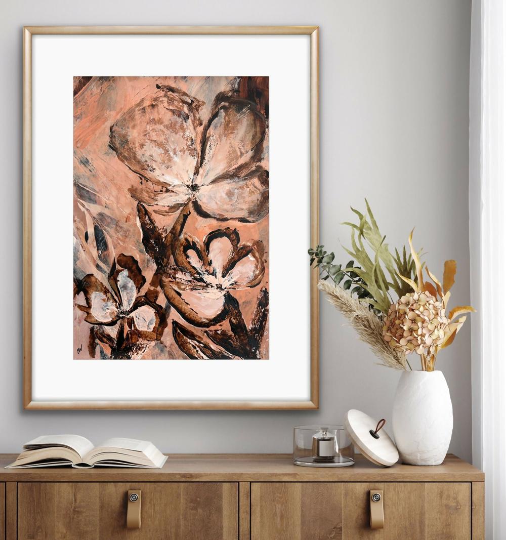 Earthen Blooming-by-Carrie Welsh-original art-Gioia