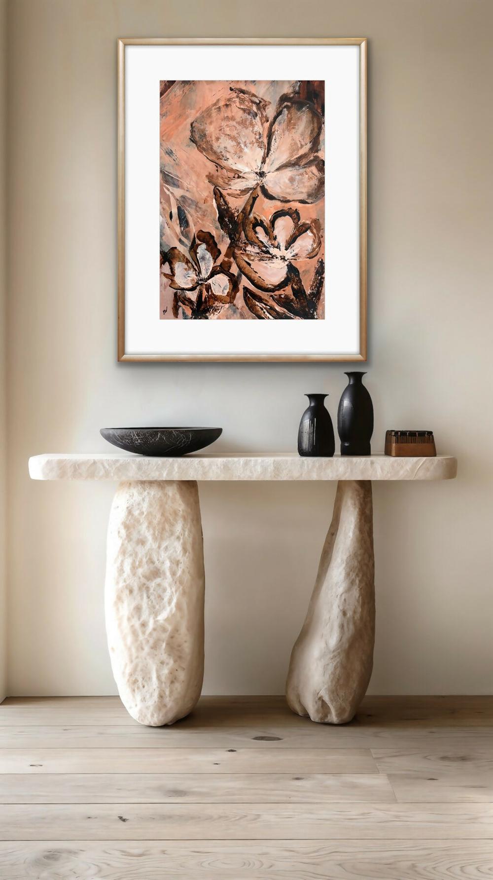 Earthen Blooming-by-Carrie Welsh-original art-Gioia