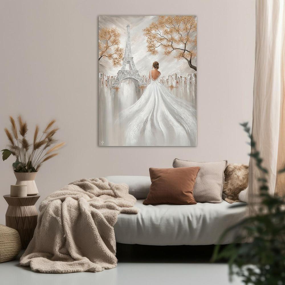 Eiffel Elegance, Original Hand-Painted Canvas By Isabella Karolewicz-by-Isabella Karolewicz-original art-Gioia