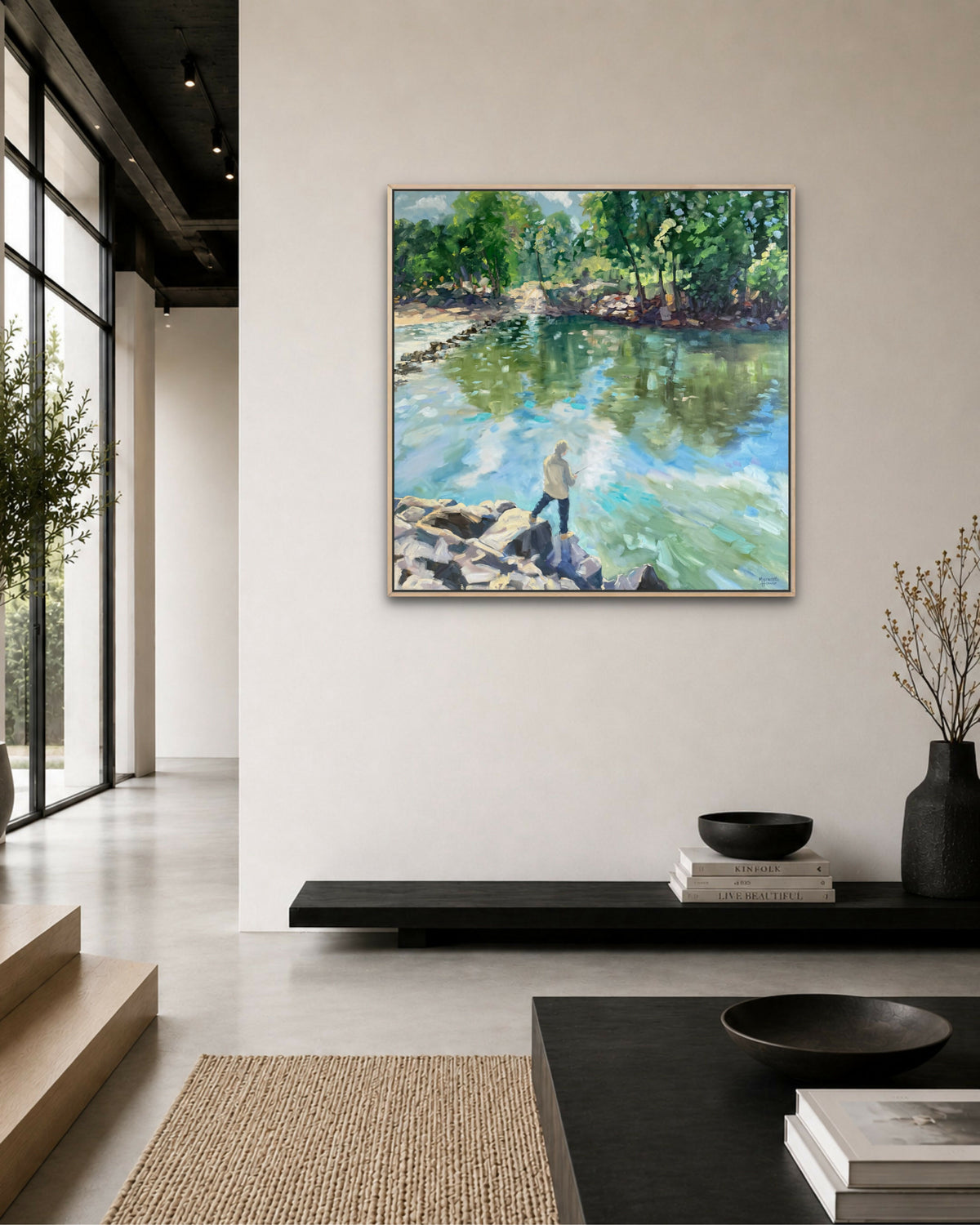 Cahills Crossing - Kakadu to Arnhem Land. Original hand-painted artwork by Meredith Howse.