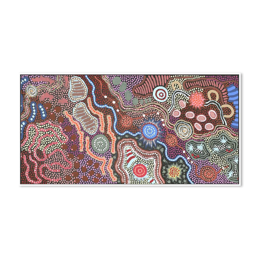 Family by the waterhole, Original Hand-Painted Canvas By Azeza Possum-by-Azeza Possum-original art-Gioia