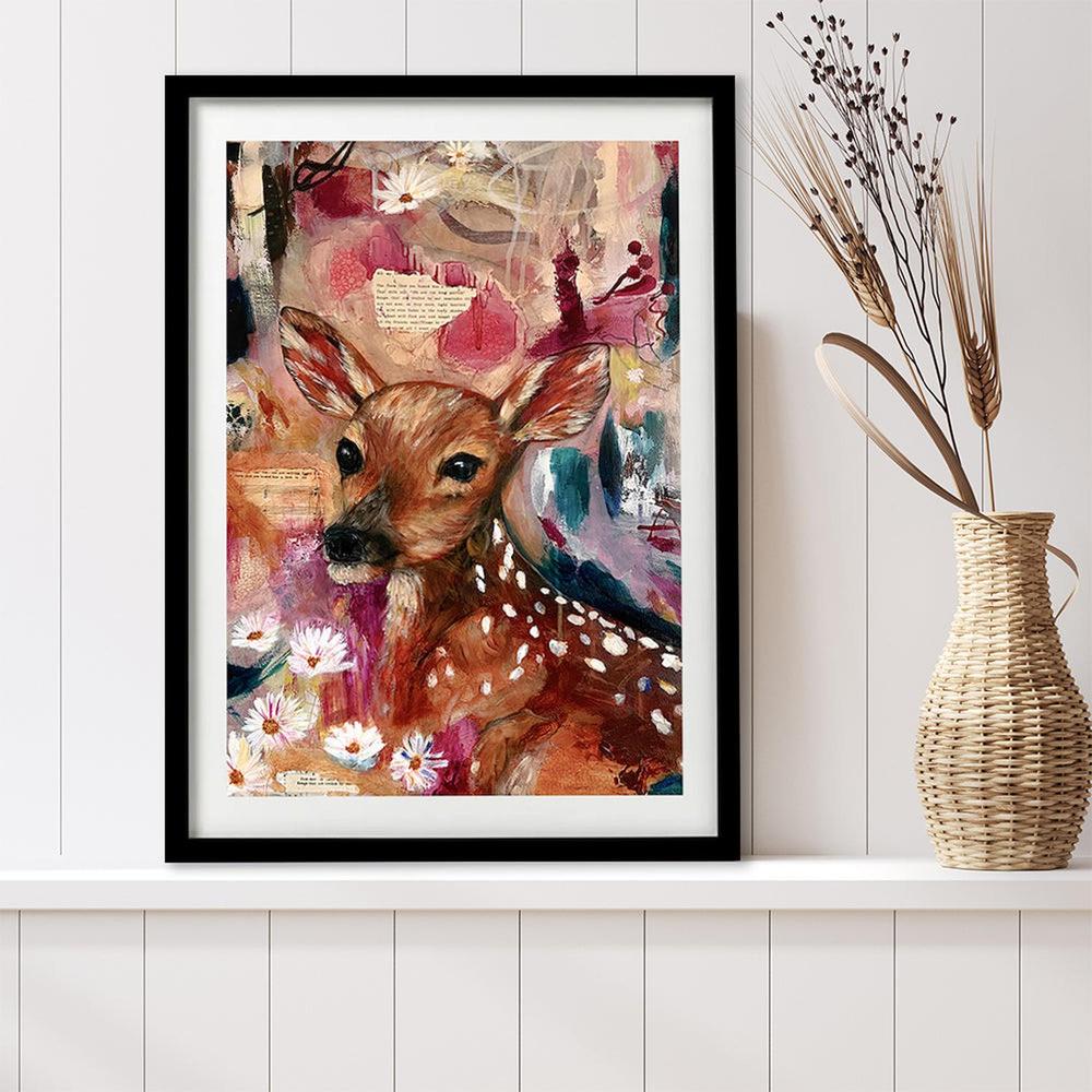 Fawn That You Tamed, Original Painting On Paper By Emily Birdsey-by-Emily Birdsey-original art-Gioia