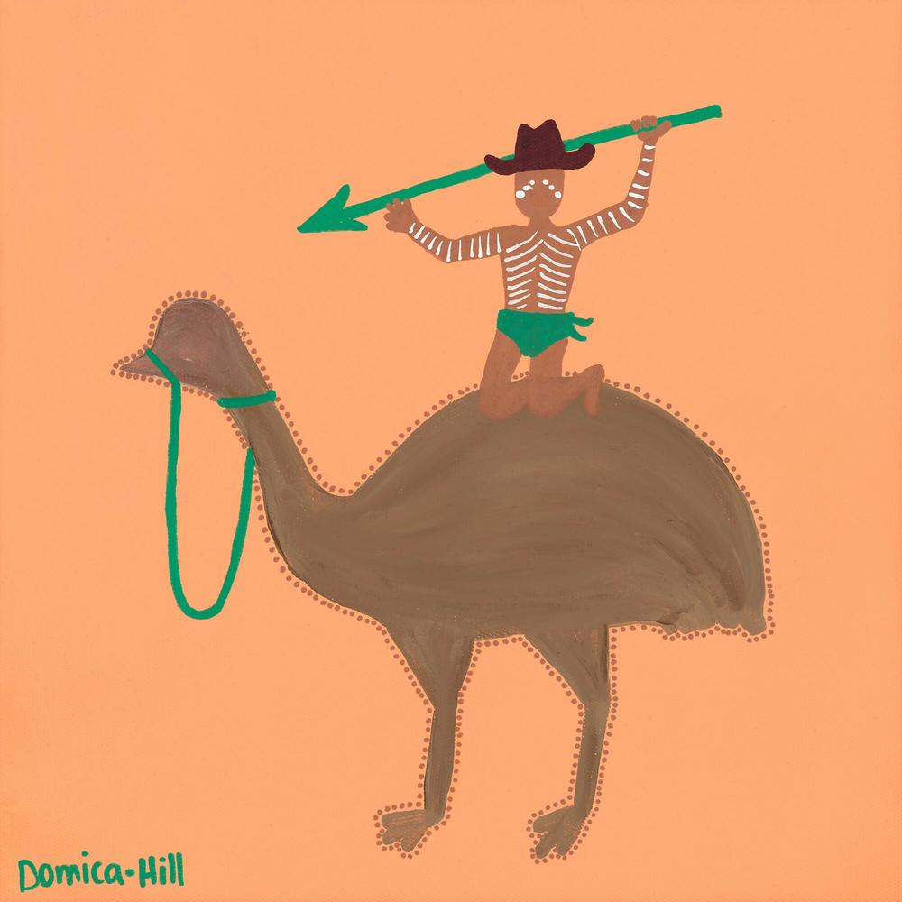 Feather Rider , Original Artwork-by-Domica Hill-original art-Gioia
