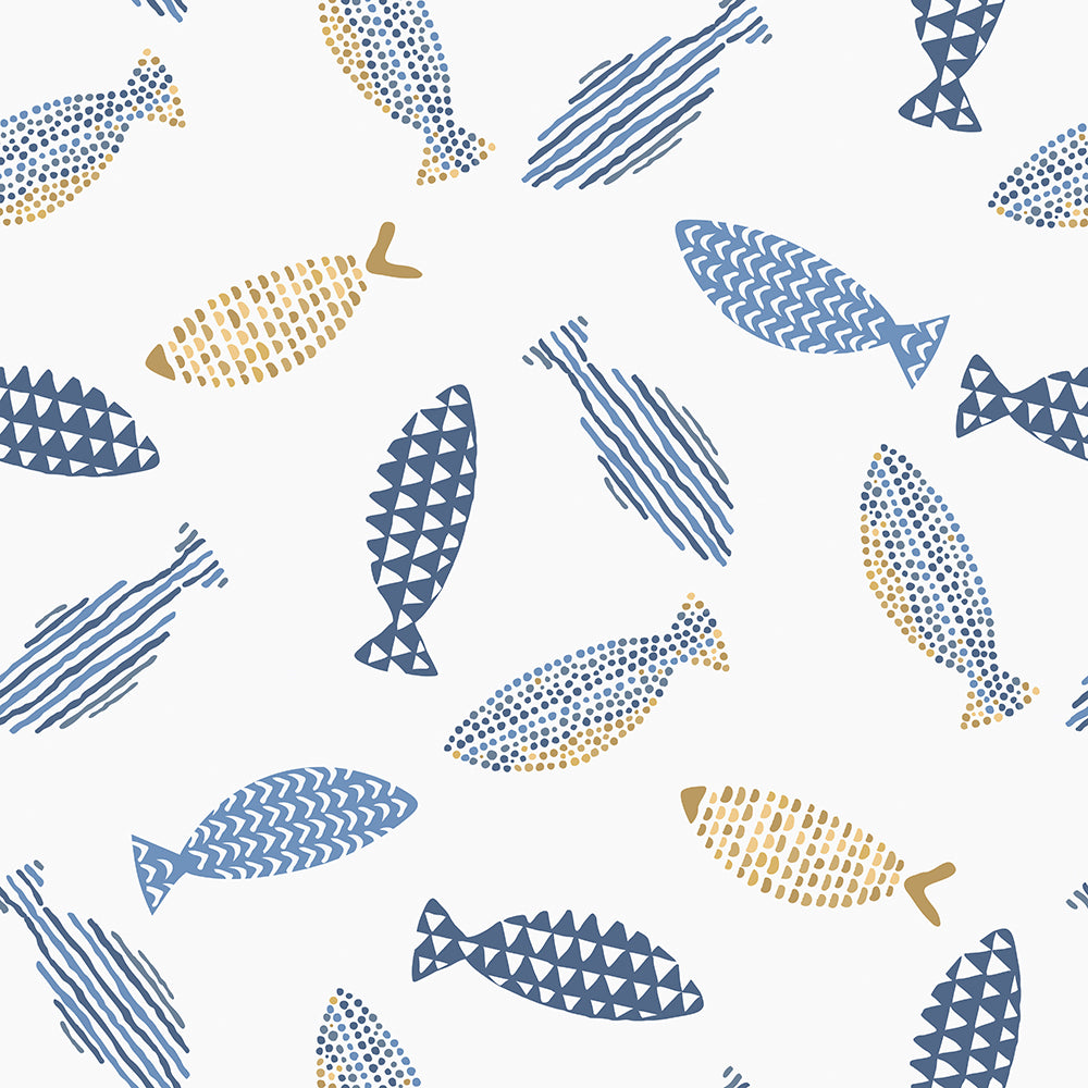 Fishes And Patterns-wallpaper-eco-friendly-easy-removal-Gioia Wall Art-1