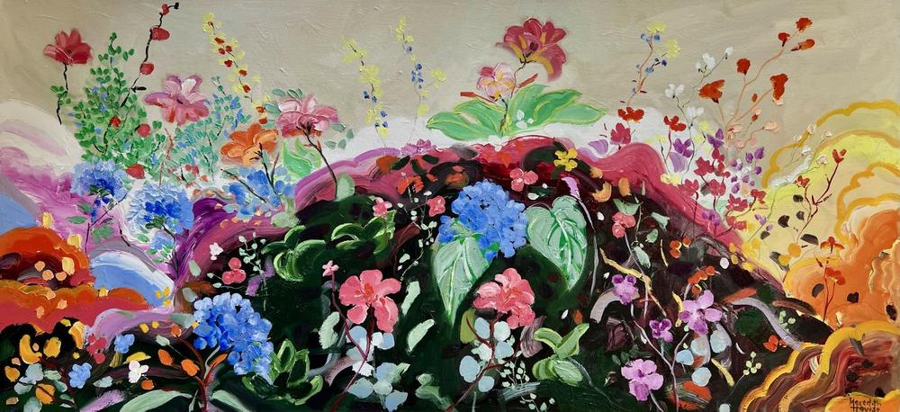 Flamboyant Vintage. Original hand-painted artwork by Meredith Howse.-by-Meredith Howse-original art-Gioia