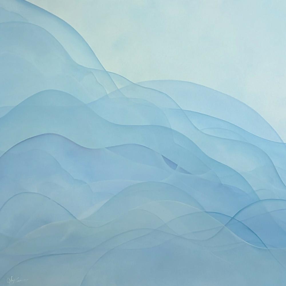 Floating in Tranquility , Original Artwork-by-Gabriela Azar Schreiner-original art-Gioia