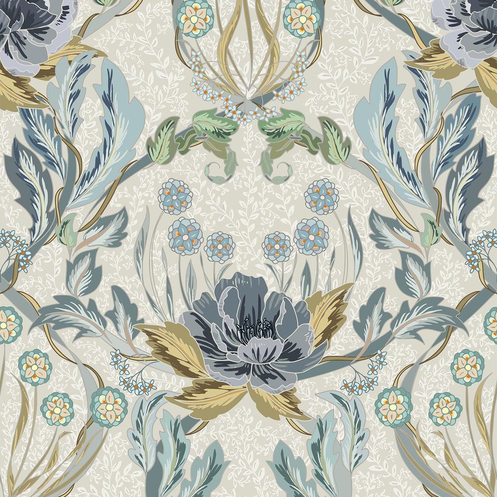 Floral Heritage Morris hazy blue pattern