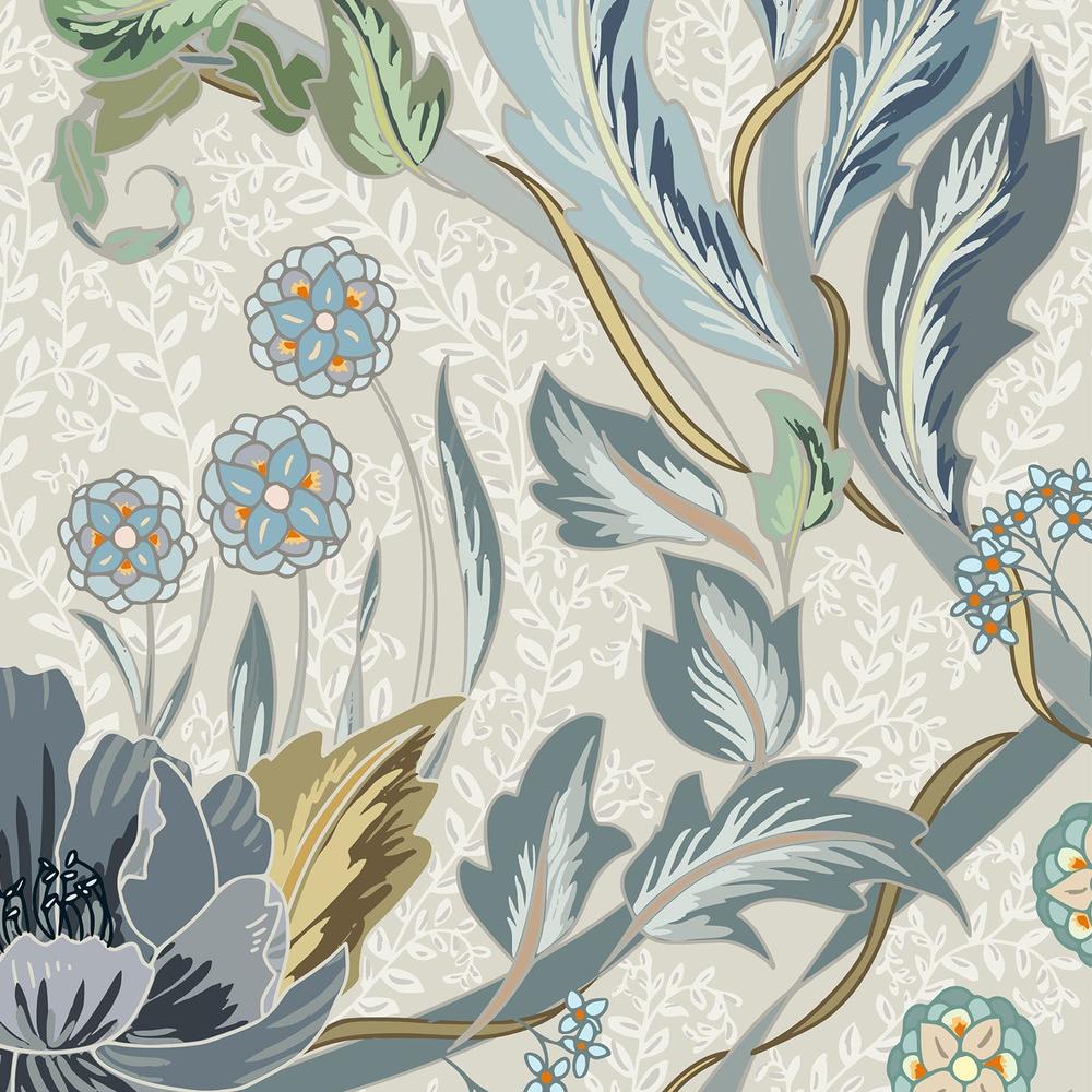 Floral Heritage Morris hazy blue pattern