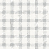 Grey Country Gingham, Wallpaper