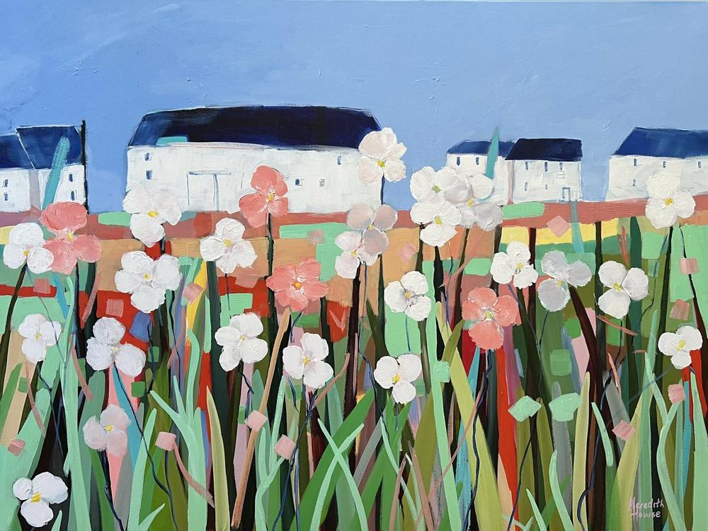Flower Farm. Original Hand-Painted Canvas By Meredith Howse-by-Meredith Howse-original art-Gioia