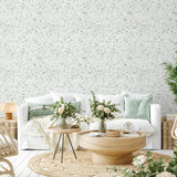 Flower Tile Green, Wallpaper