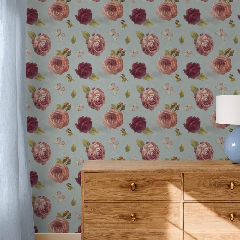 French Roses Pattern IA-wallpaper-eco-friendly-easy-removal-Danhui Nai-2