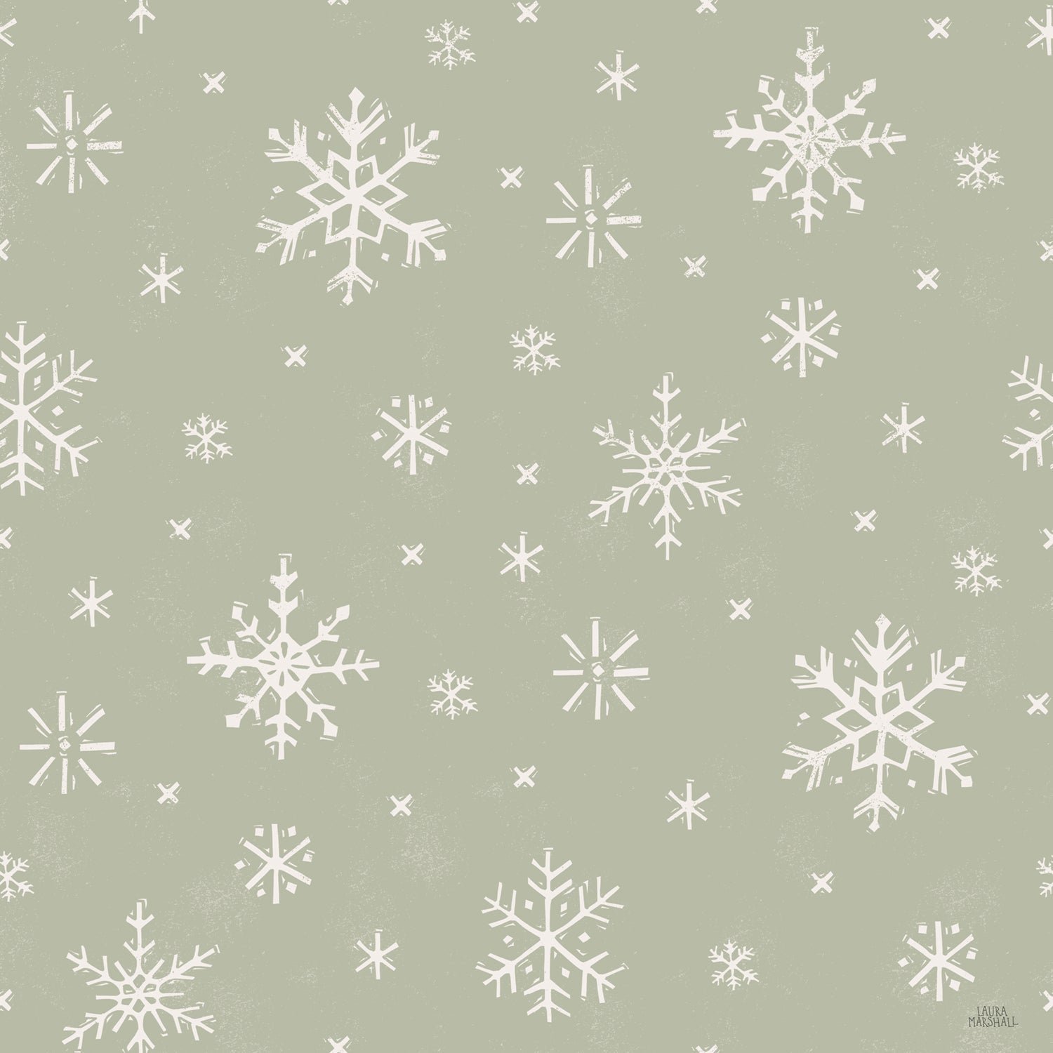 Frosty Forest Pattern I, Style B, Wallpaper