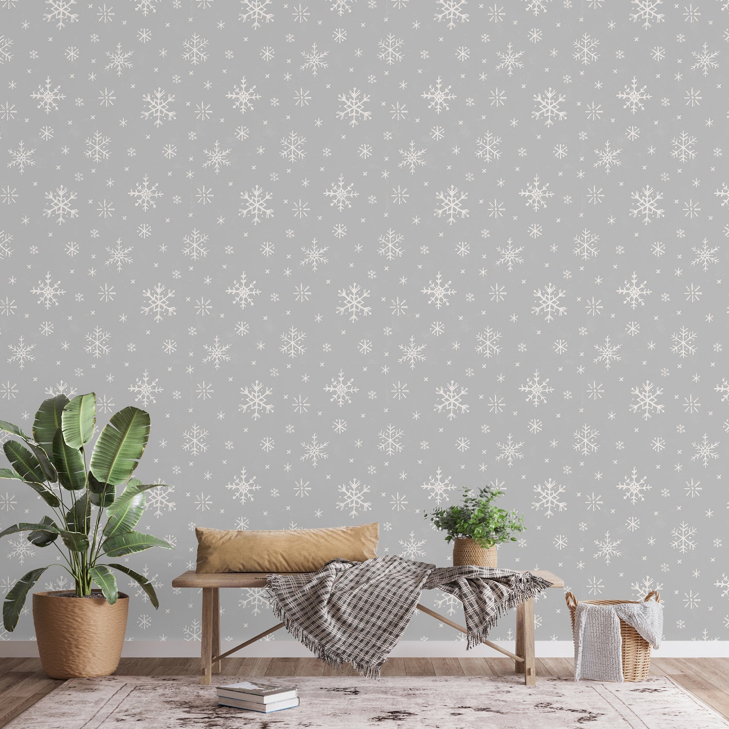 Frosty Forest Pattern I, Style D, Wallpaper