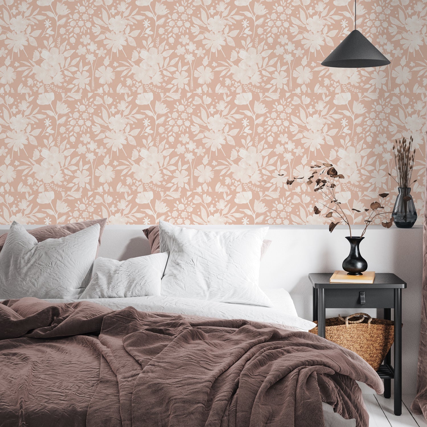 Full Bloom Pattern, Style B, Wallpaper