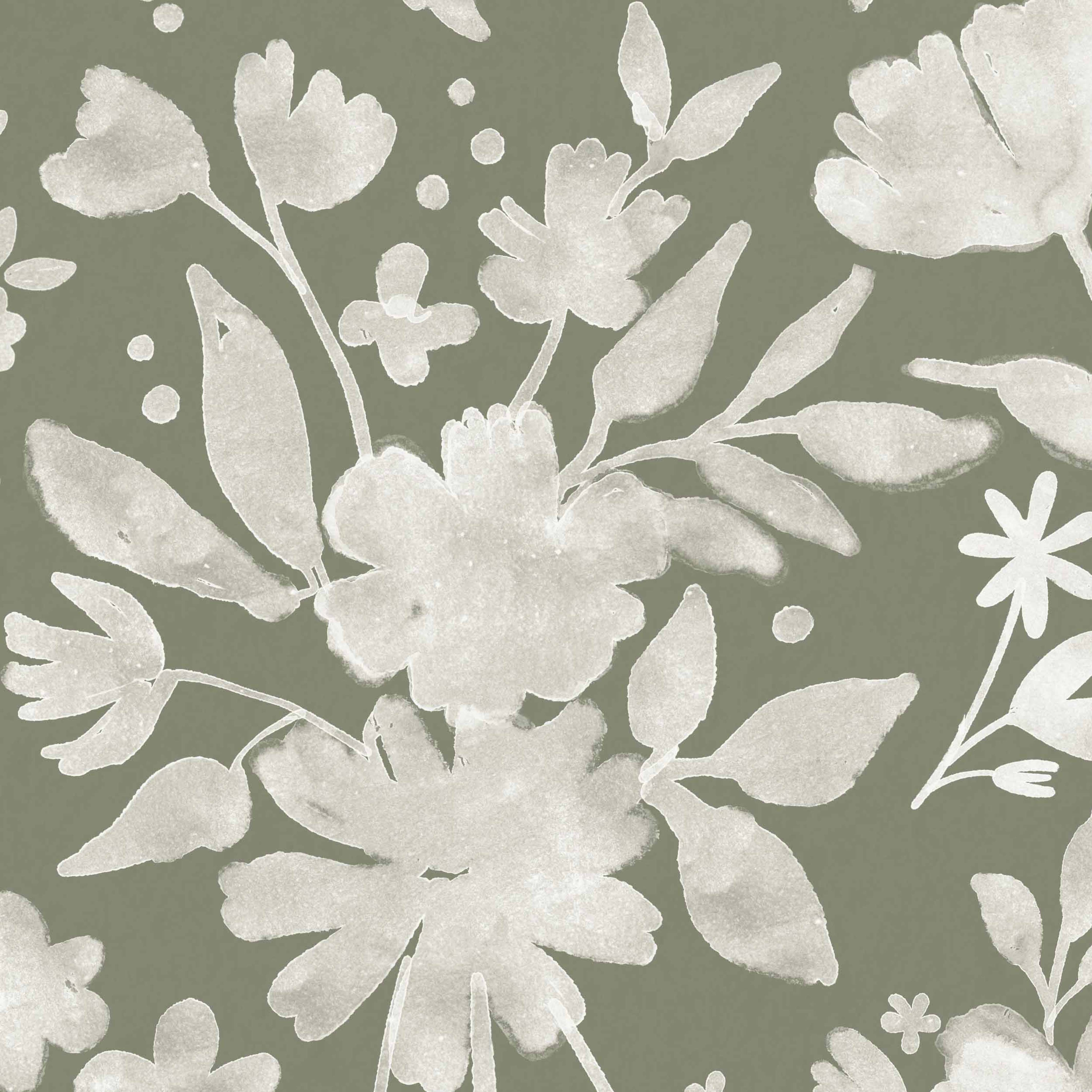 Full Bloom Pattern, Style D, Wallpaper