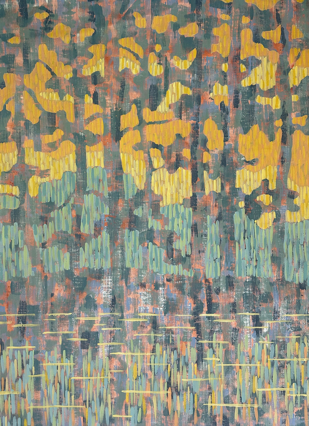 Pine Coast at Sunset. Diptych / Set of 2 Original Artworks
