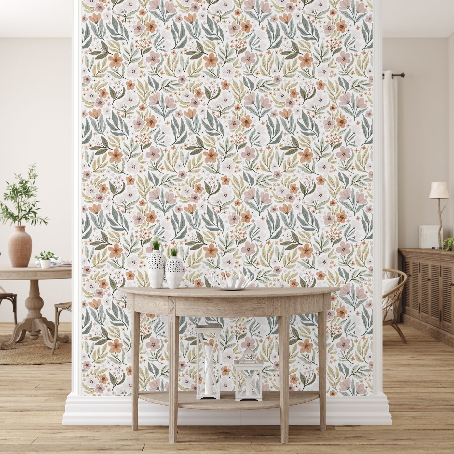 Garden Friends Pattern VII, Style A, Wallpaper