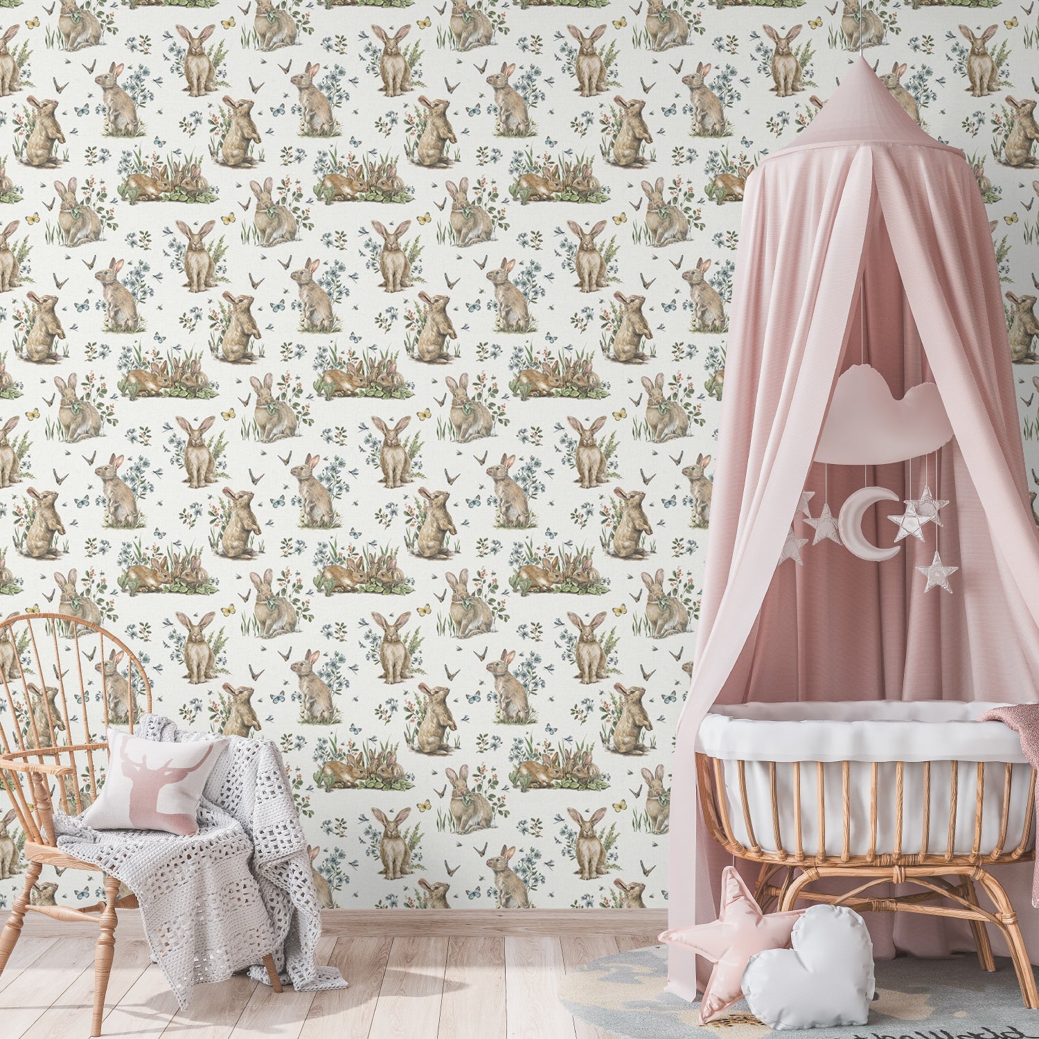 Garden Patch Pattern I, Style B, Wallpaper