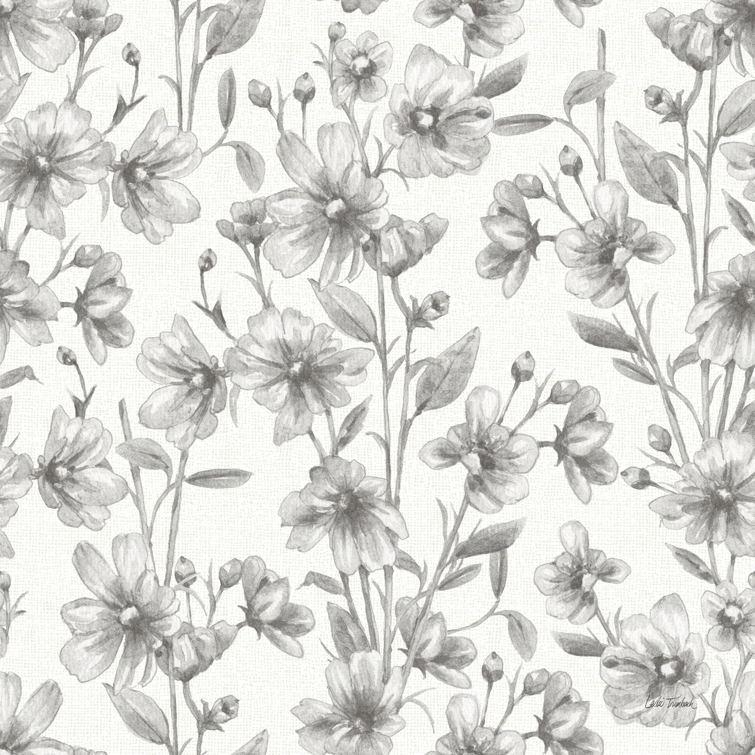 Garden Patch Pattern III, Style B, Wallpaper